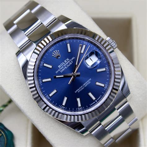 rolex datejust blau geriffelt|Rolex Datejust oyster.